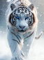 Preview: Diamond Painting Blauäugiger Weißer Tiger